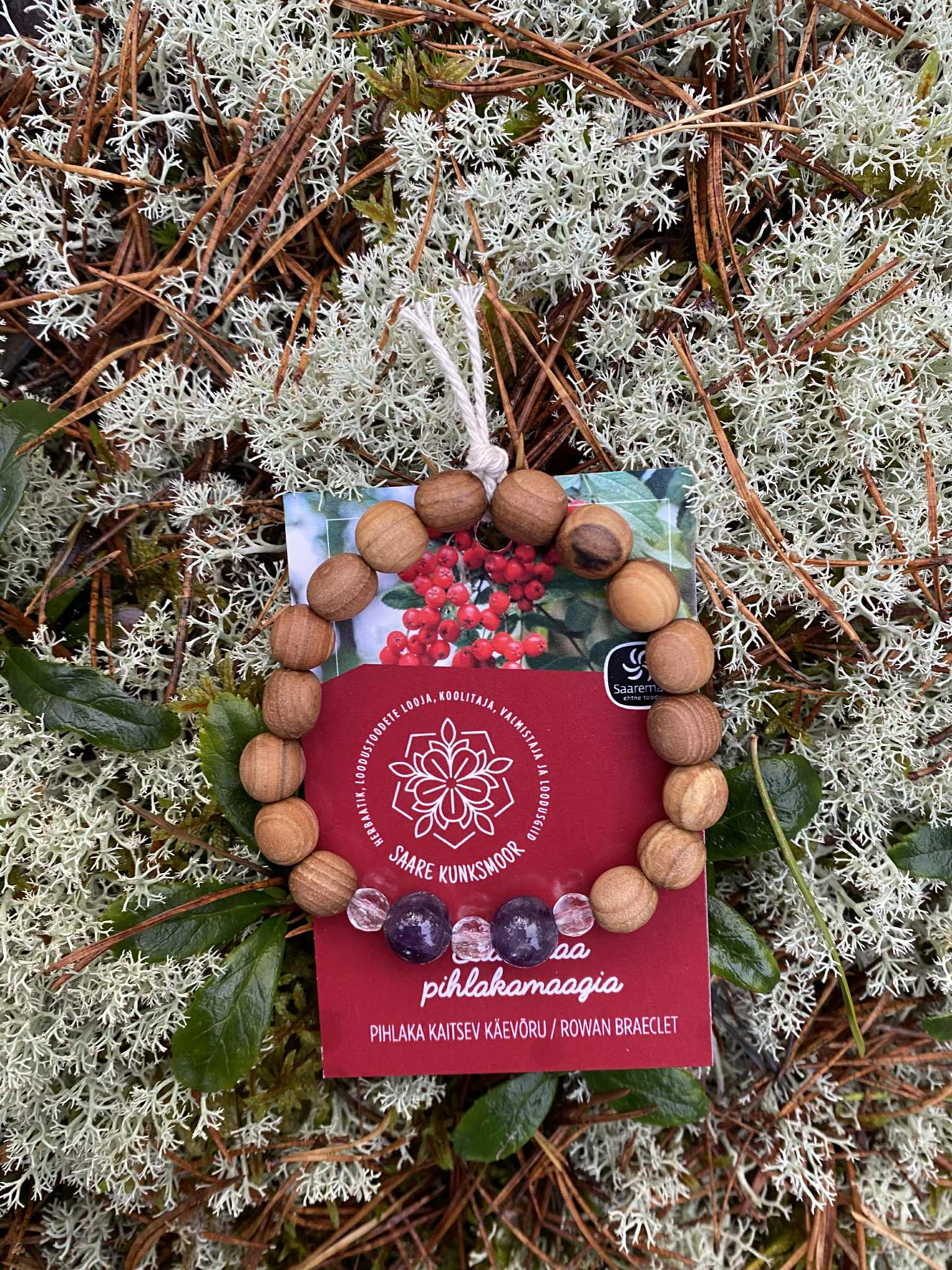 Pihlaka käevõru ametüst ja mäekristall - Image 4