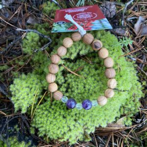 Pihlaka käevõru ametüst ja mäekristall