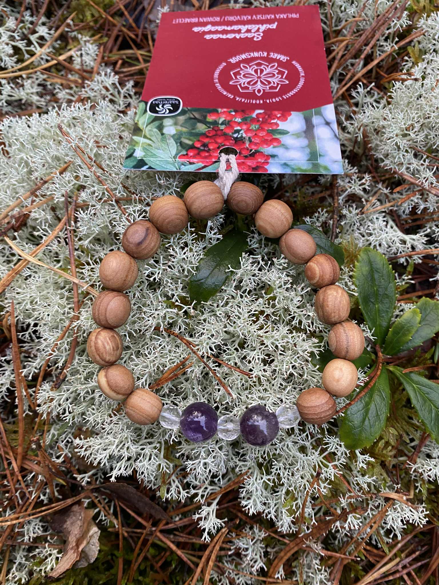 Pihlaka käevõru ametüst ja mäekristall - Image 3