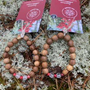 Pihlaka käevõru korall ja roosa kvarts